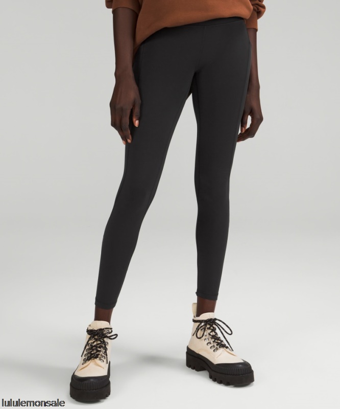 Lululemon Damen DELULU054 | Align Hoch Sitzende Hose Mit Taschen 25 Schwarz